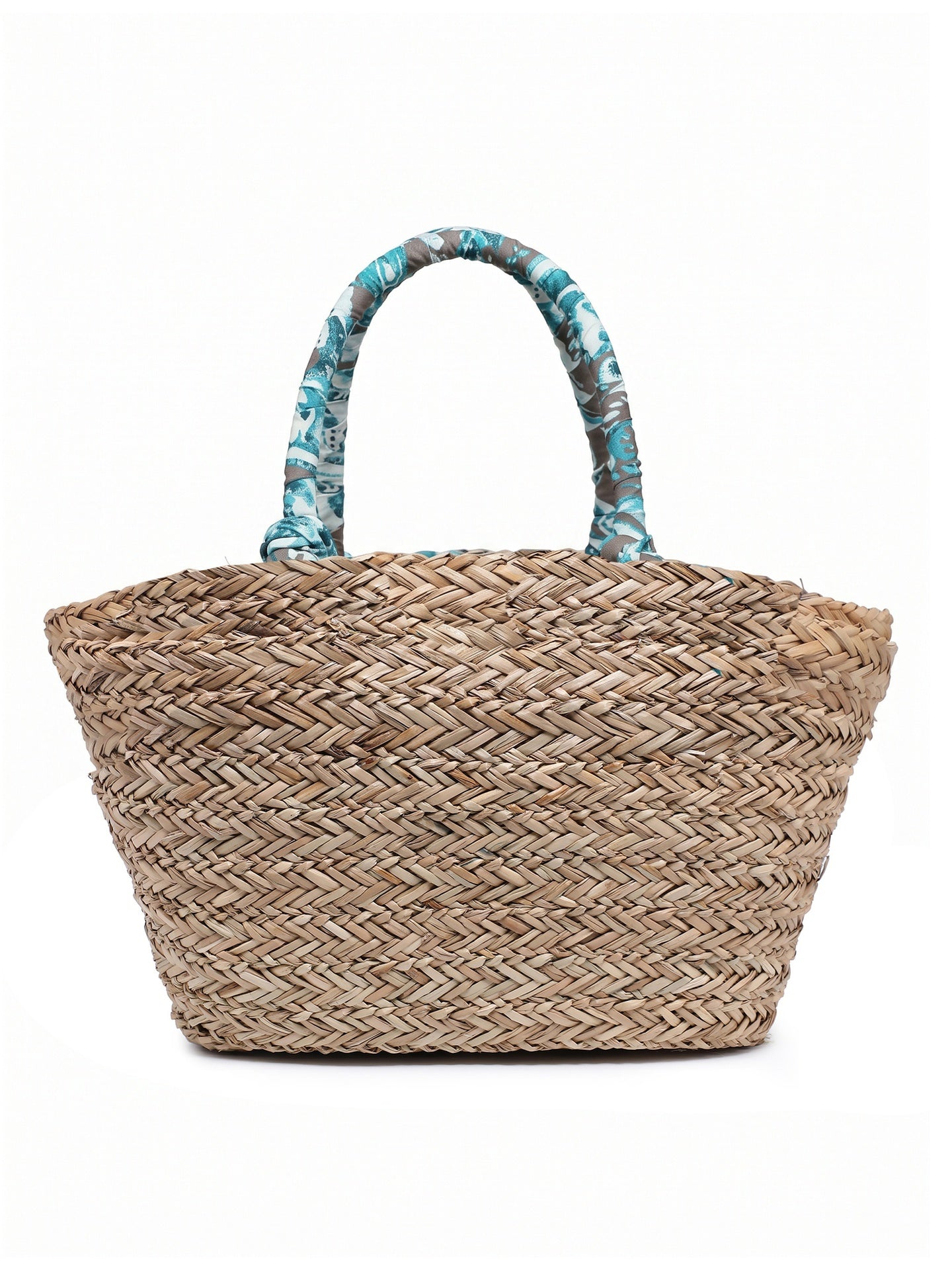 Borsa Shopper in Rattan Blu