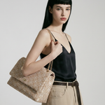 Borsa a Spalla in Poliestere Beige Kassandra