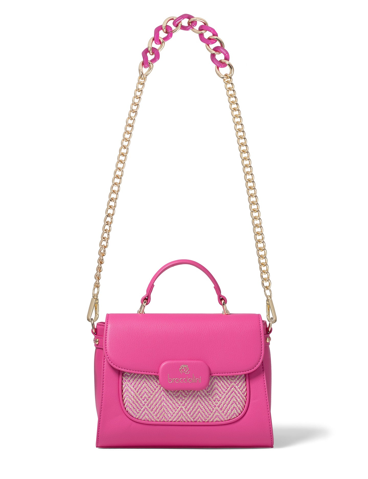 Borsa a Mano in Poliestere Fuxia