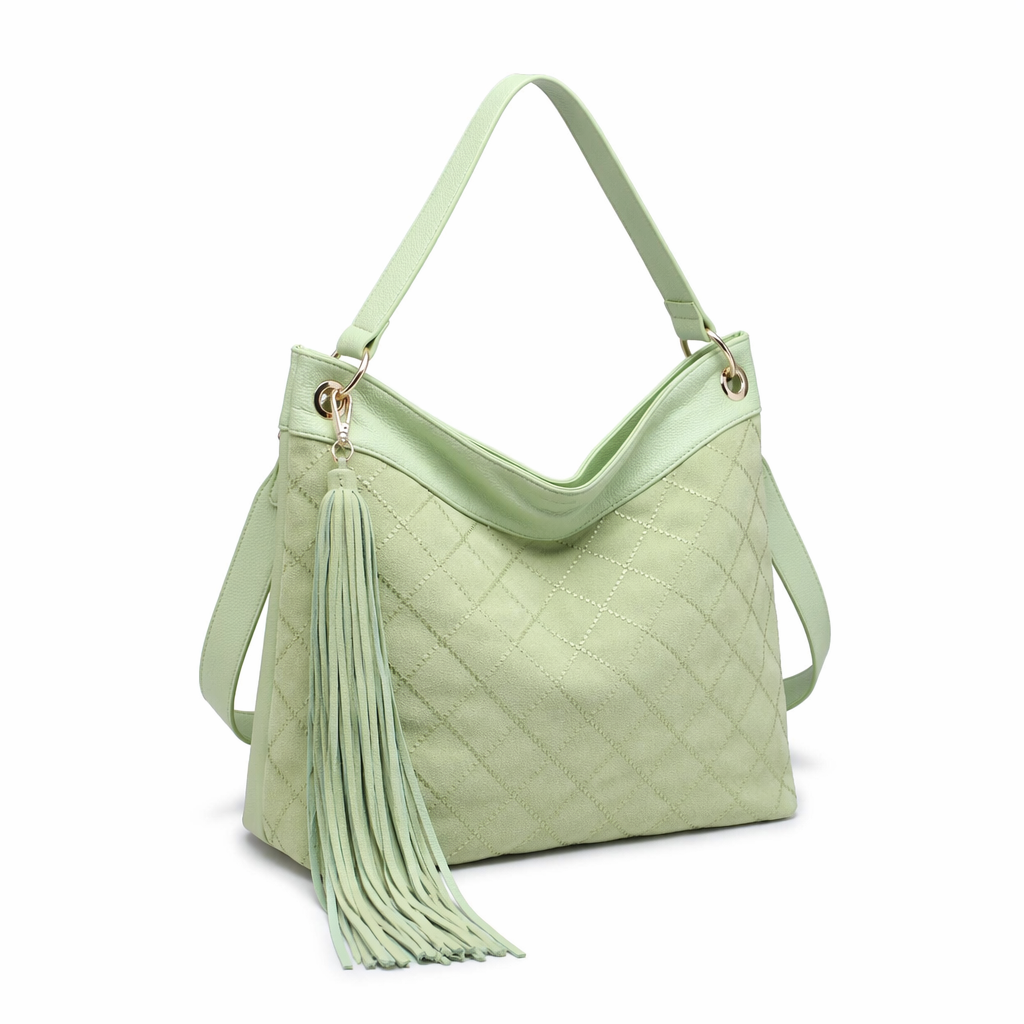 Borsa a Spalla in Pelle Vegana Verde