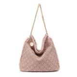 Bolso de hombro rosa de poliéster