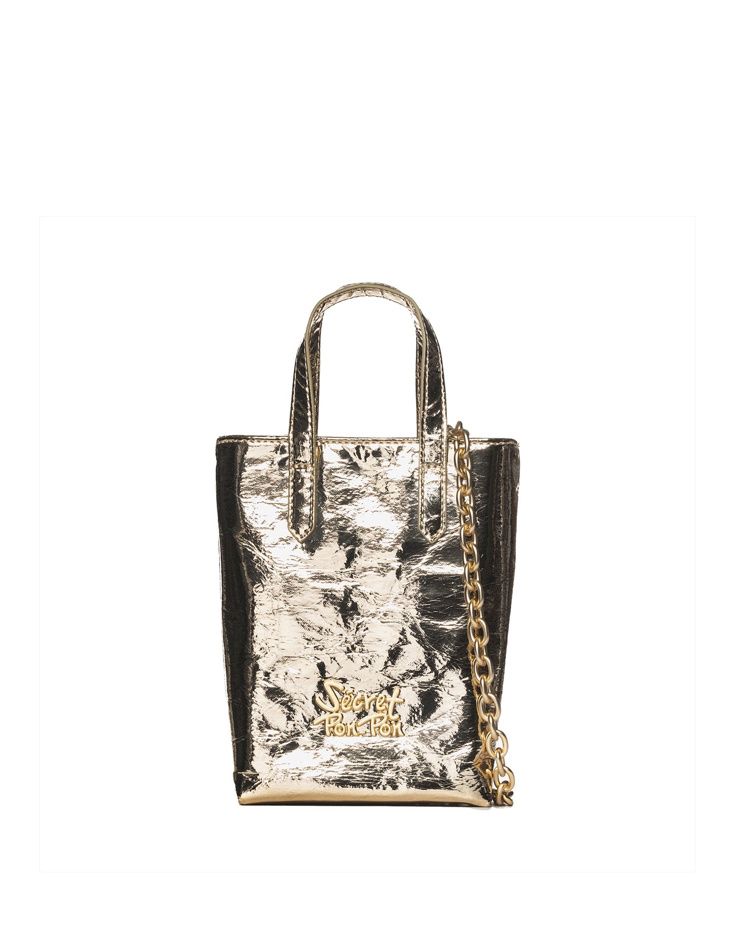 Borsa a Mano in Polyurethane Argento