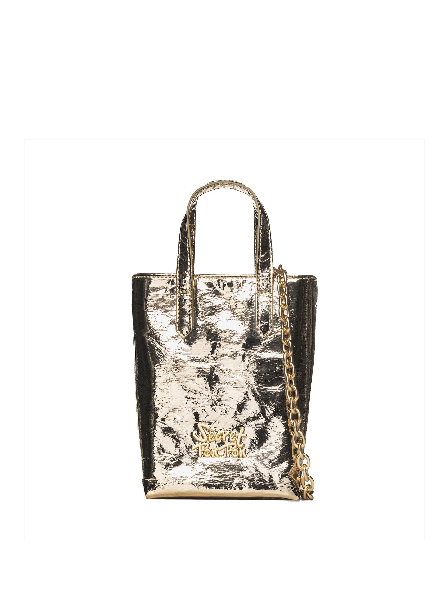 Borsa a Mano in Polyurethane Argento