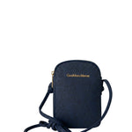 Borsa a tracolla in Pelle Vegana Blue GianMarco Venturi