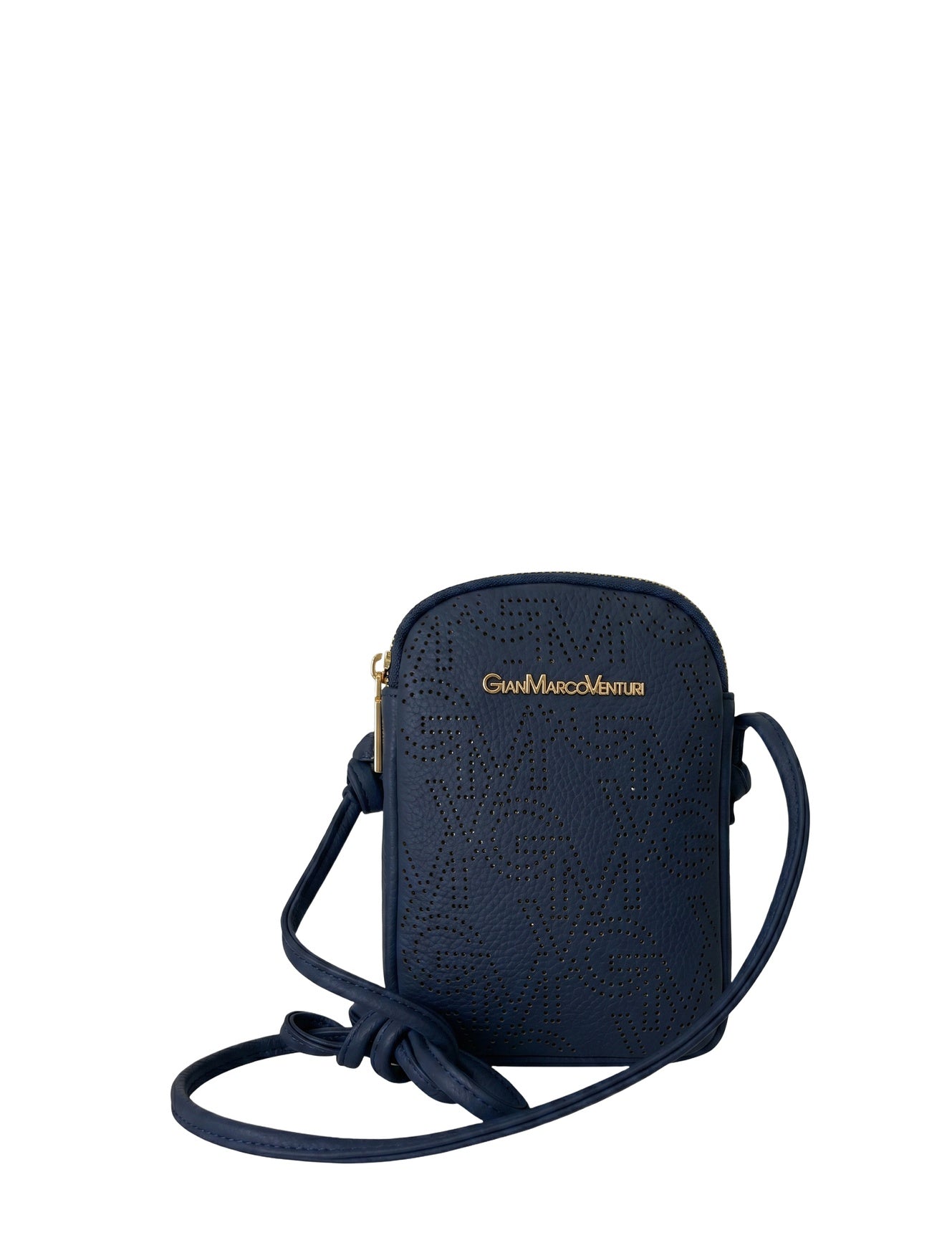 Borsa a tracolla in Pelle Vegana Blue GianMarco Venturi