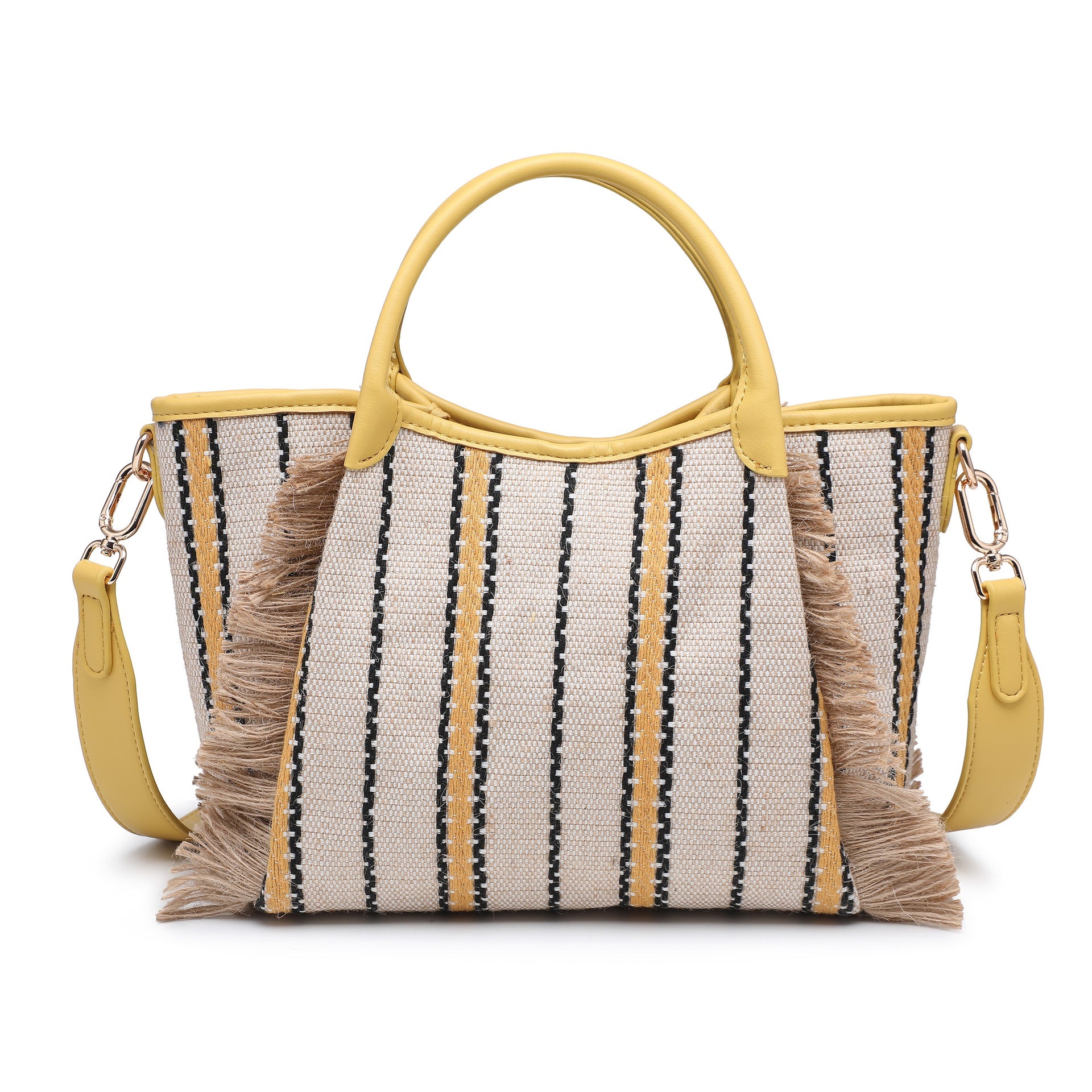 Borsa Shopper in Cotone Giallo