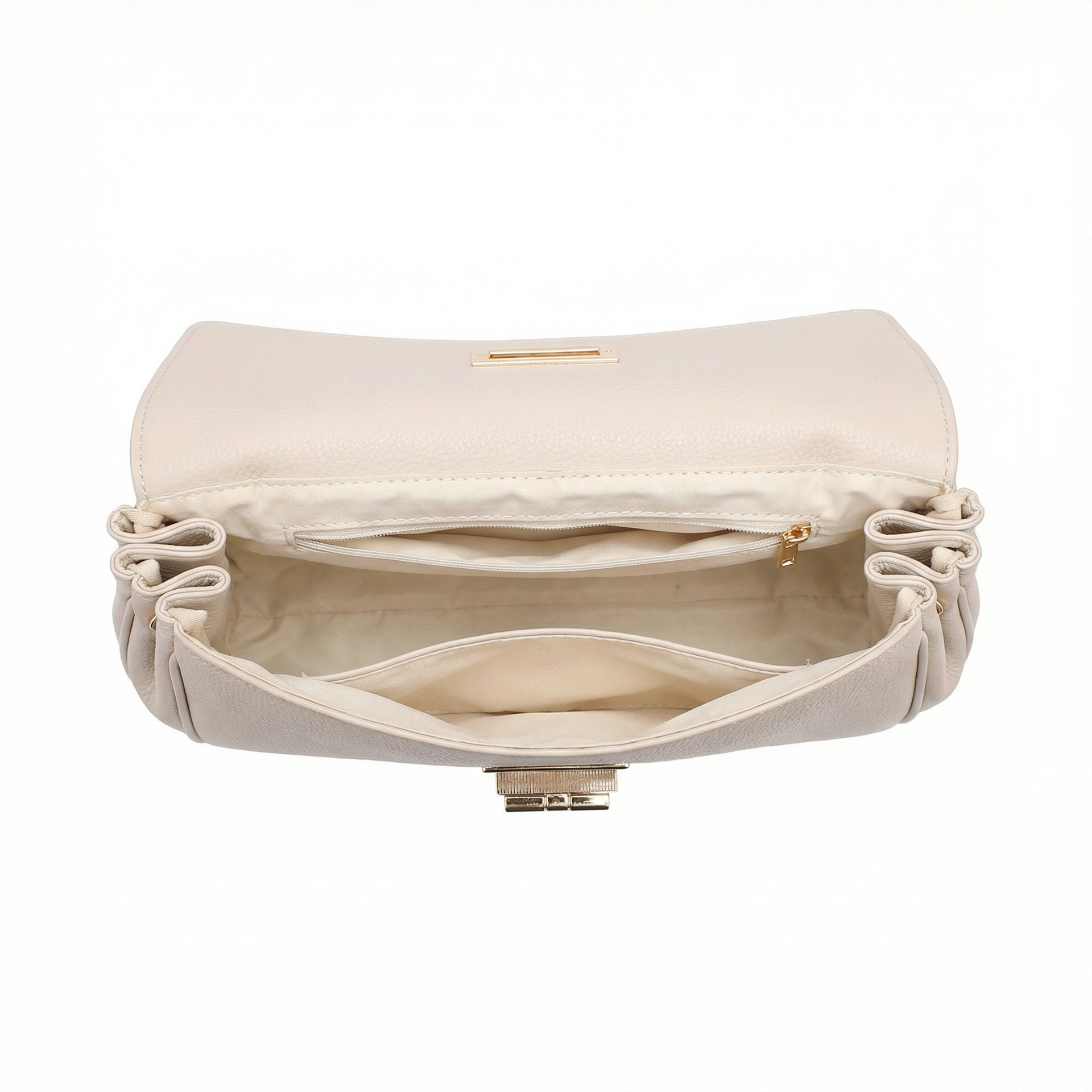 Borsa a Mano in Polyurethane Beige