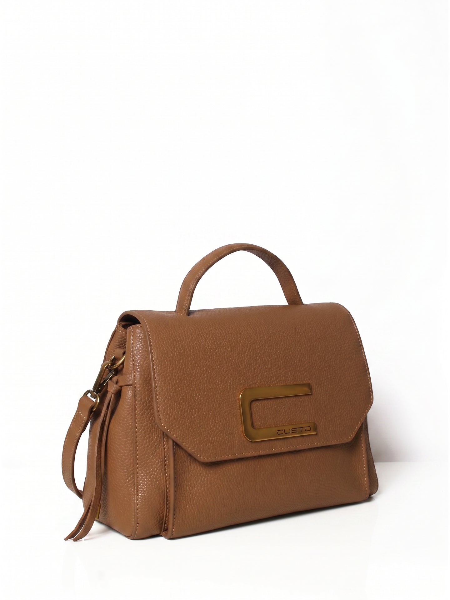 Borsa a Mano in Pelle Vegana Cuoio