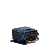 Borsa a Tracolla in Vera Pelle Blu
