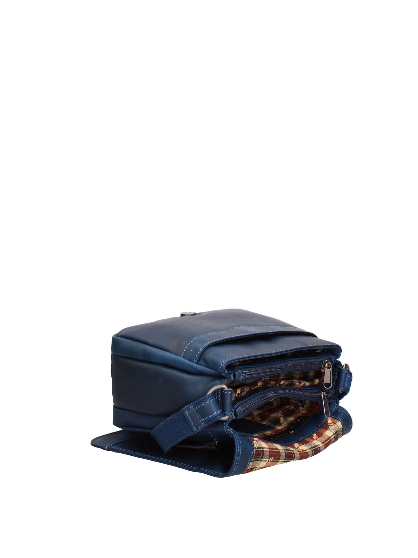 Borsa a Tracolla in Vera Pelle Blu