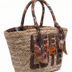 Borsa Shopper in Rattan Marrone