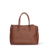 Borsa a Mano in Pelle Vegana Marrone