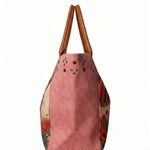 Borsa a Mano in Pelle Vegana Rosa