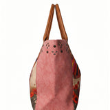Borsa a Mano in Pelle Vegana Rosa