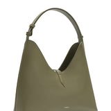 Borsa a Spalla in Pelle Ruga Verde Militare