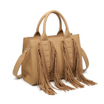 Borsa a Mano in Polyurethane Cammello