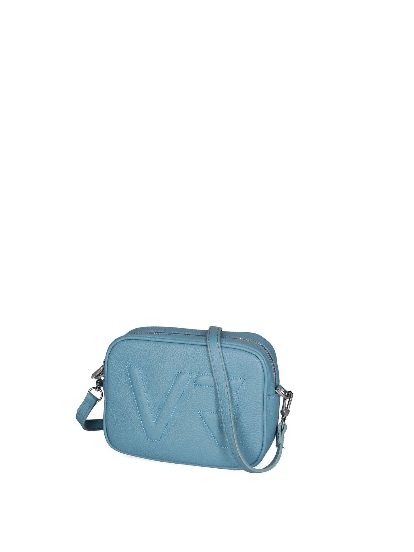 Borsa a Tracolla in Dollaro Leather Azzurro