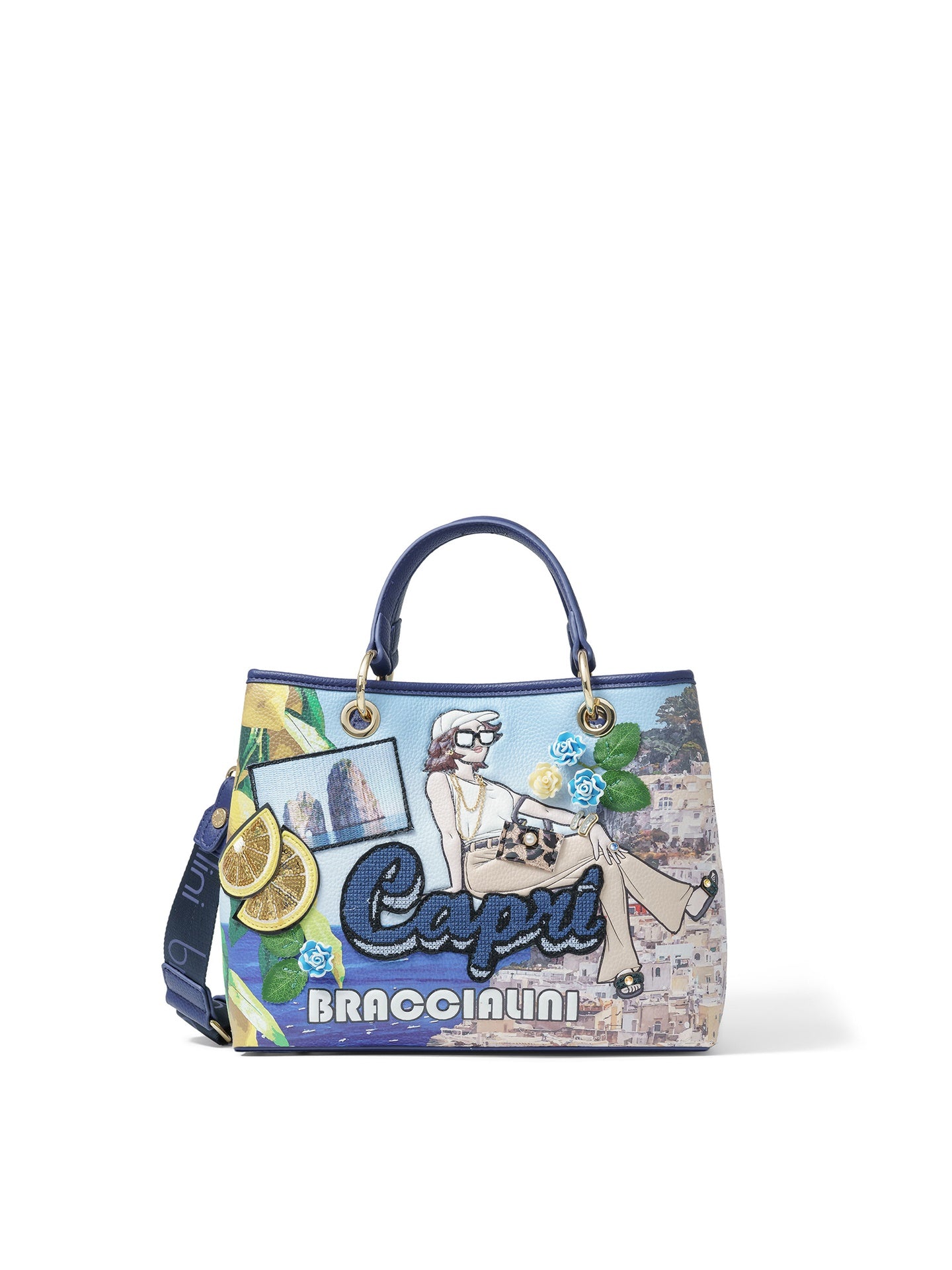 Borsa a Mano in Poliestere Multicolore Braccialini
