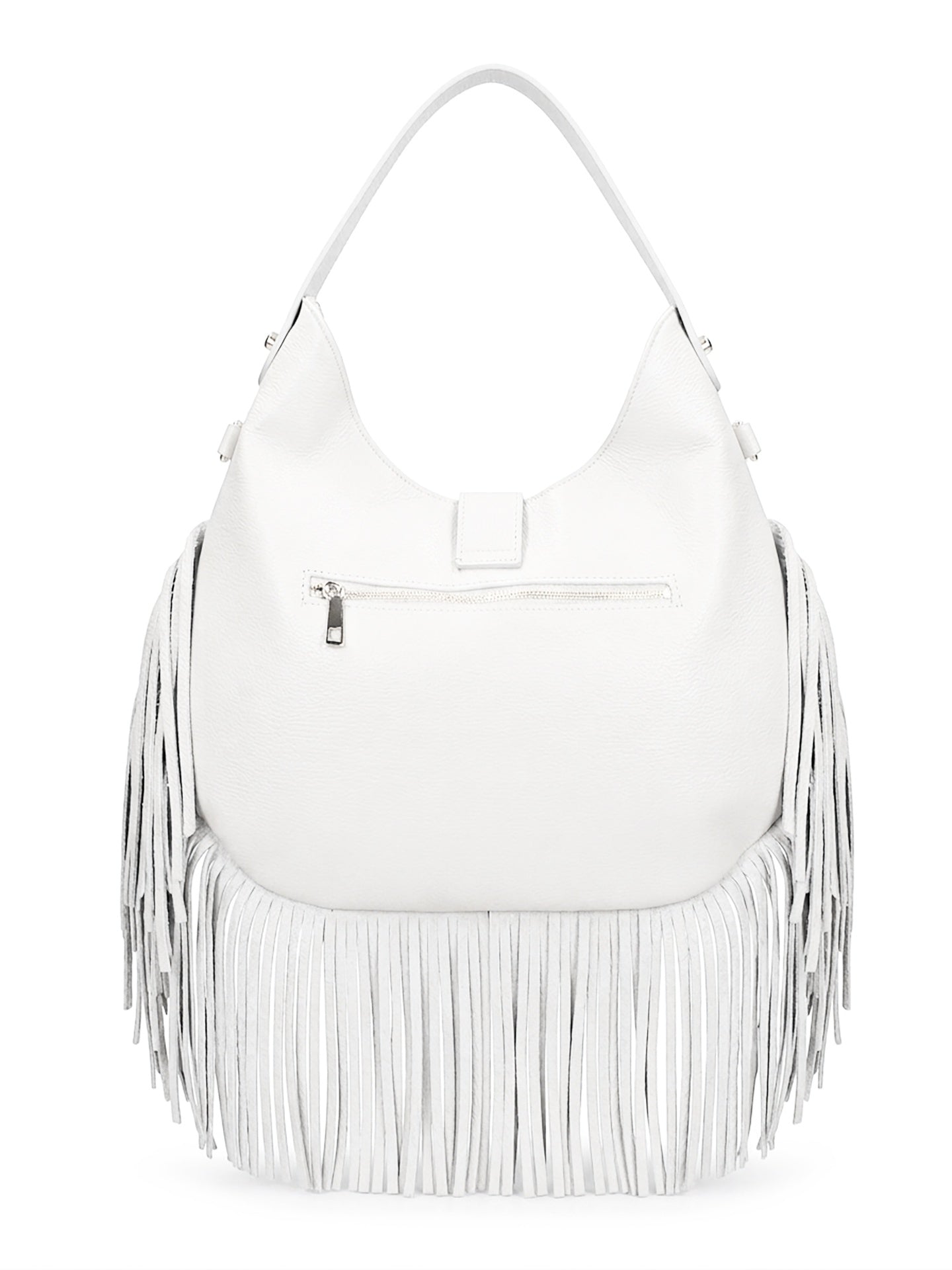 Borsa a Mano in Dollaro Leather Bianco