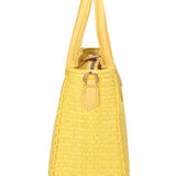 Gelbe Handtasche aus veganem Leder