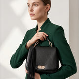 Borsa a Mano in Polyurethane Nero