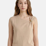 Vestito in Viscosa Taupe Roberta Rossi