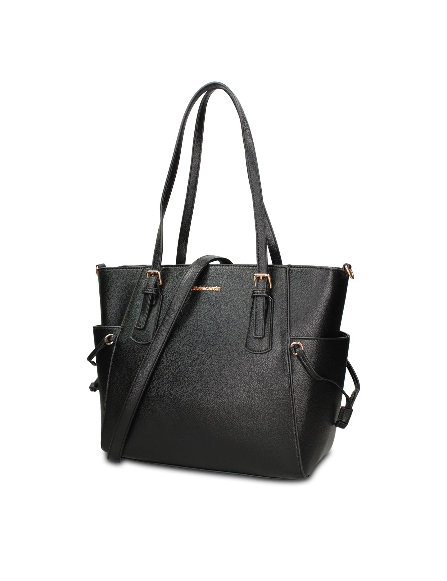 Borsa Shopper in Pelle Vegana Nero Pierre Cardin