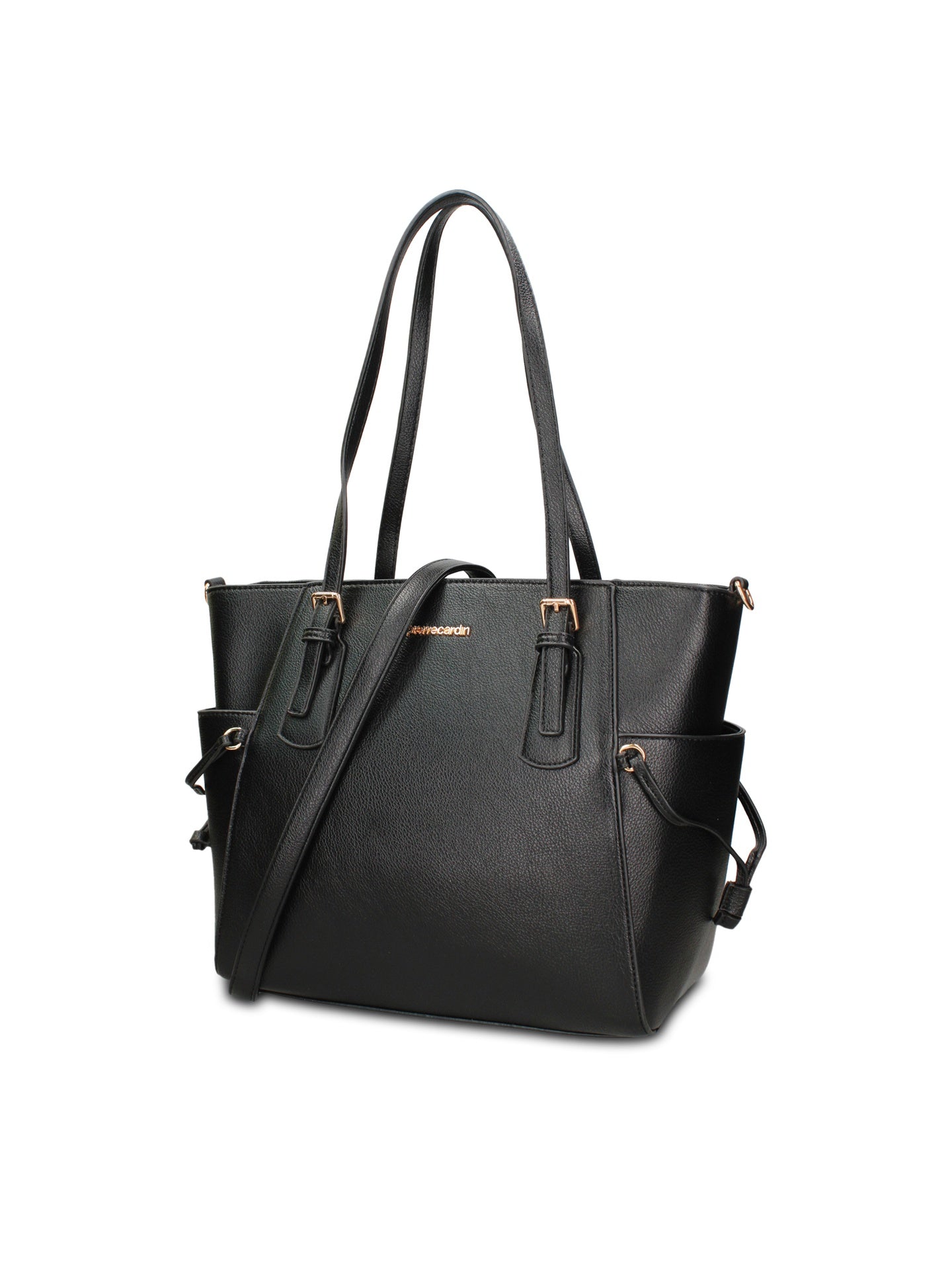 Borsa Shopper in Pelle Vegana Nero Pierre Cardin