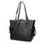 Borsa Shopper in Pelle Vegana Nero Pierre Cardin