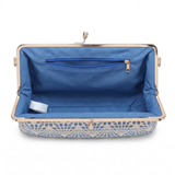 Bolso de mano azul de poliéster