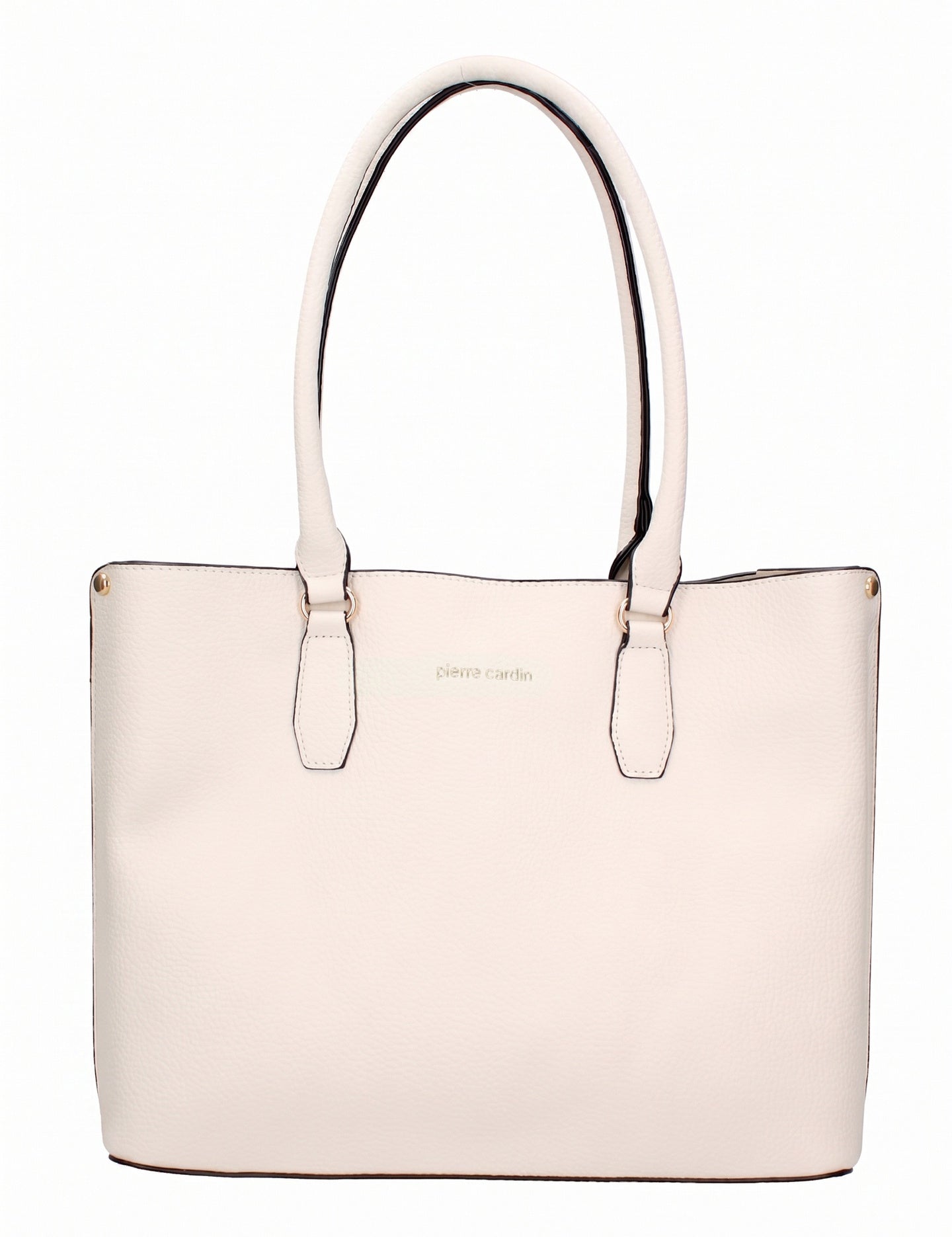 Borsa a Spalla in Pelle Vegana Beige Pierre Cardin
