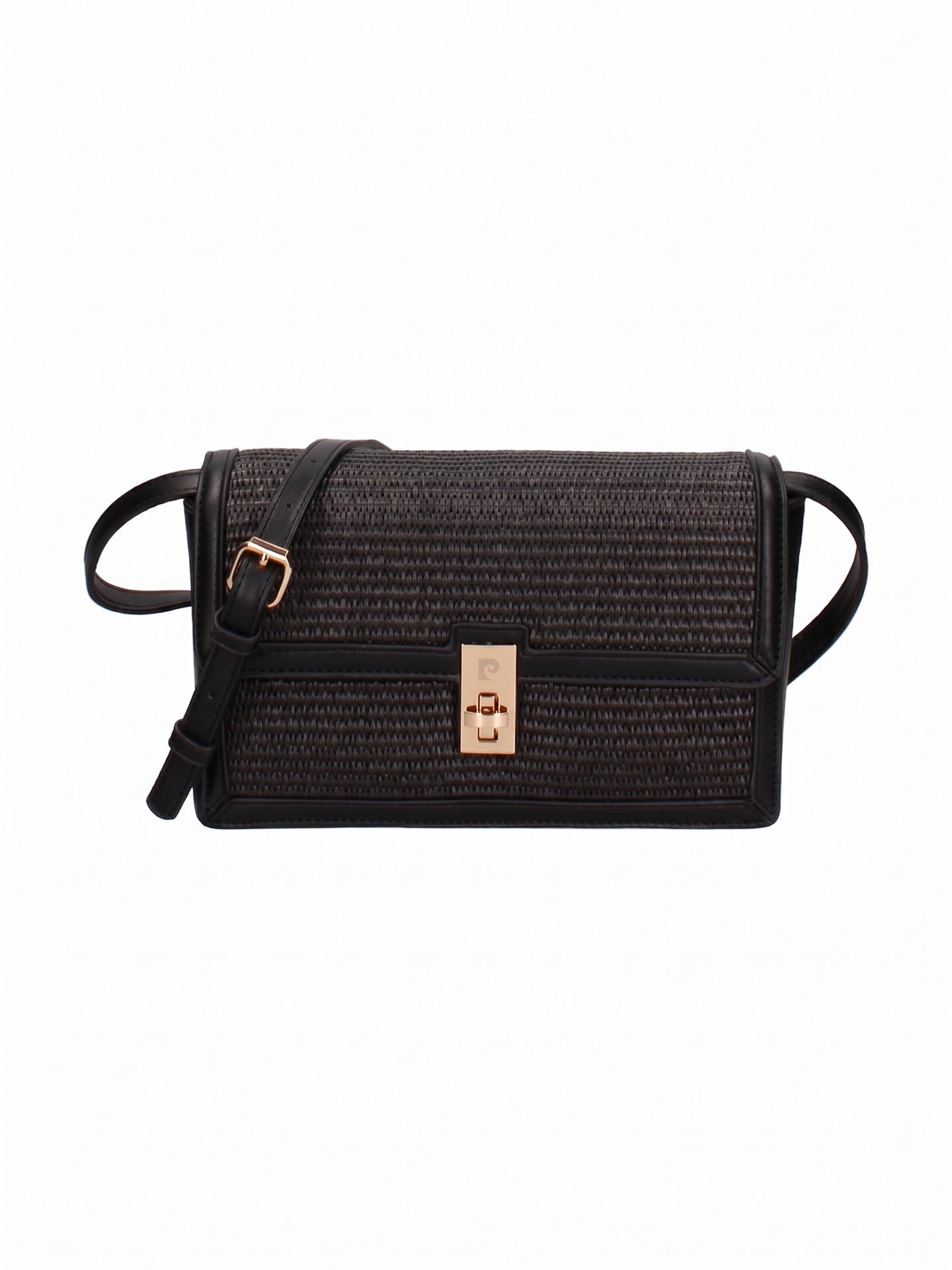 Borsa a Tracolla in Vera Pelle Nero Pierre Cardin