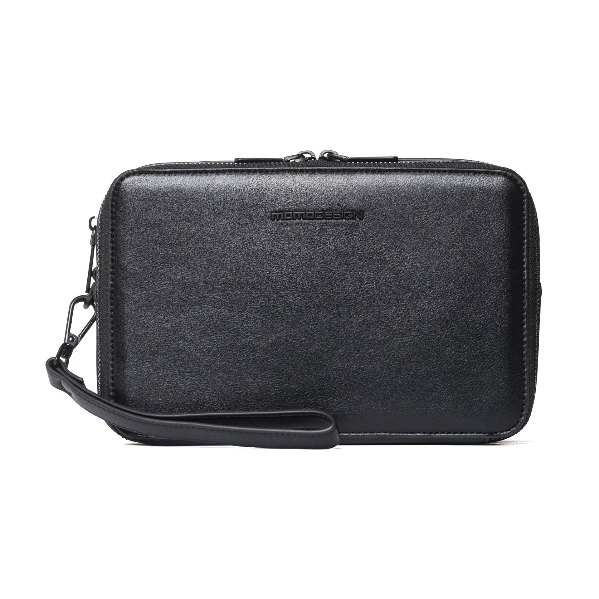 Pochette Uomo Zephyr Prime in Pelle Vegana Black Momo Design