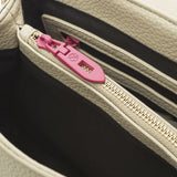 Borsa a Mano in Polyurethane Panna