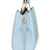 Borsa a Mano in Pelle Vegana Azzurro
