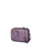 Borsa a Tracolla in Genuine Printed Suede Leather Viola