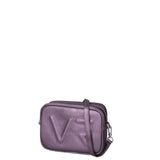 Borsa a Tracolla in Genuine Printed Suede Leather Viola
