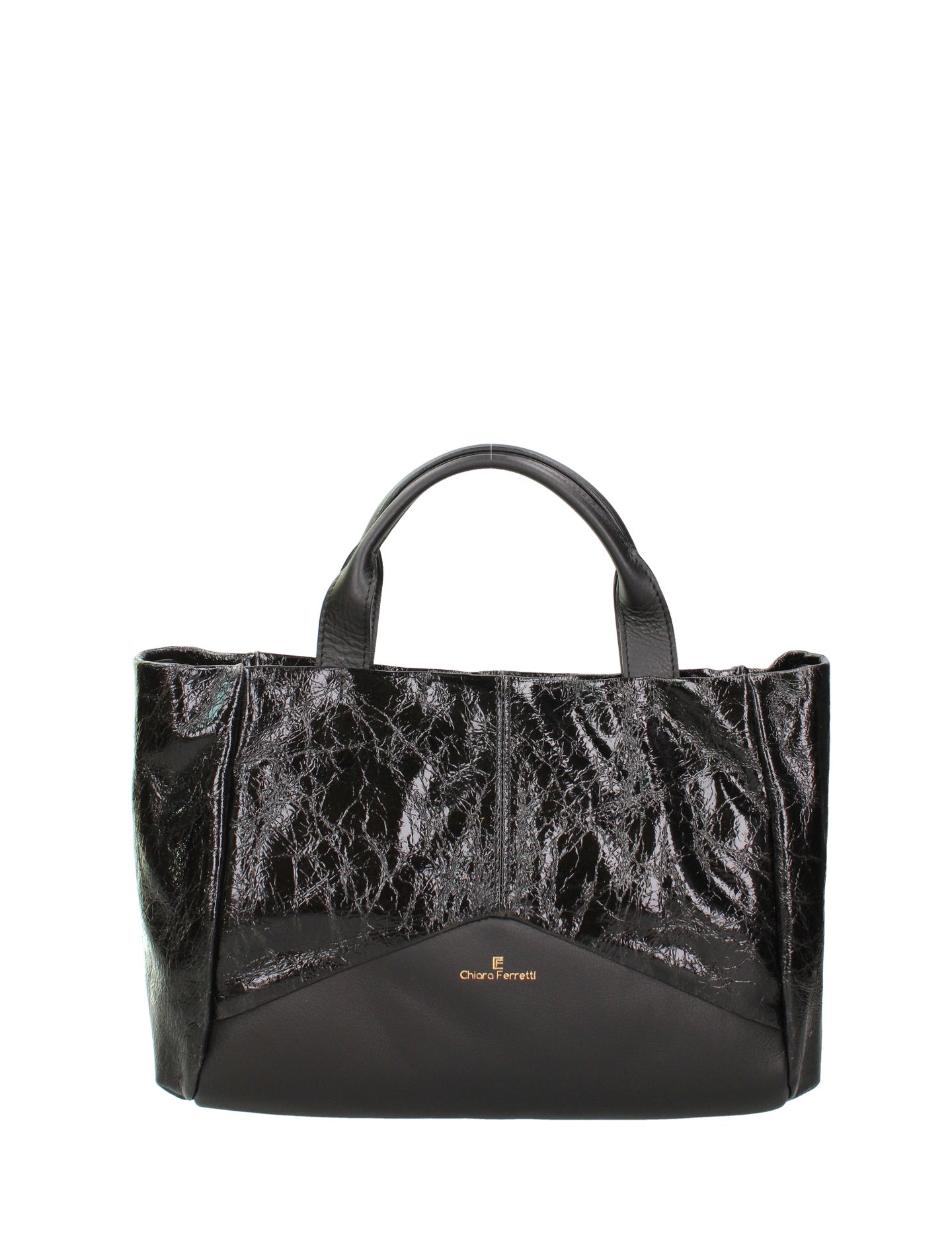 Borsa a Mano in Vera Pelle Nero