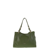 Borsa a Spalla in Vera Pelle Verde Pierre Cardin