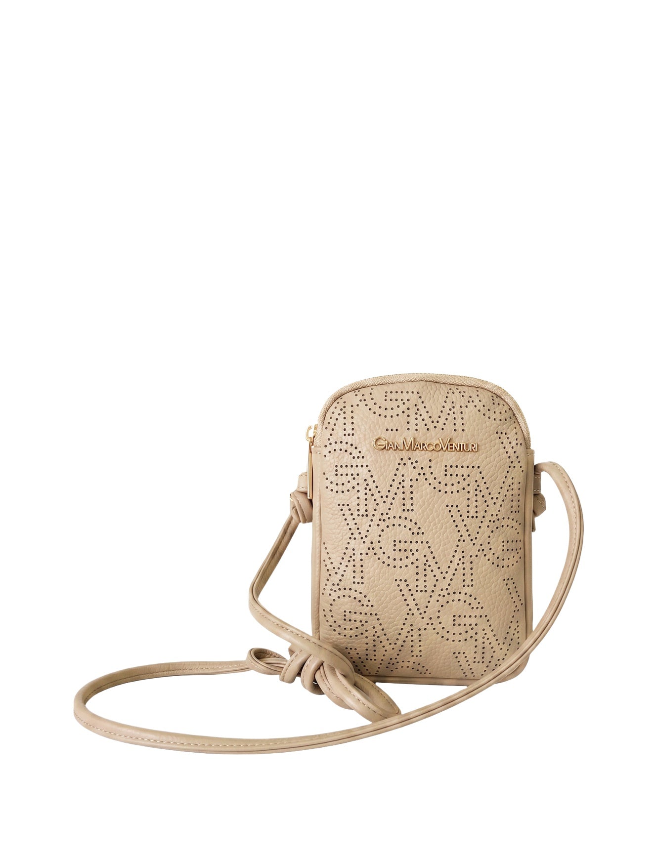 Borsa a tracolla in Pelle Vegana Khaki GianMarco Venturi