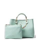 Hellblaue Polyester-Handtasche