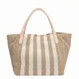 Borsa a Mano in Pelle Vegana Panna