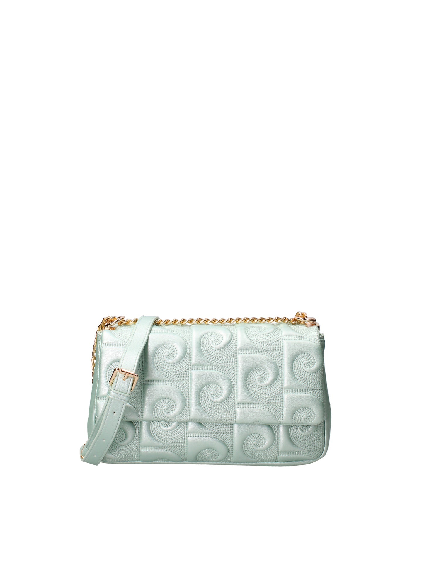 Borsa a Tracolla in Polyester Verde Pierre Cardin
