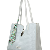 Borsa a Mano in Pelle Vegana Azzurro