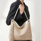 Borsa a Spalla in Pelle Vegana Beige