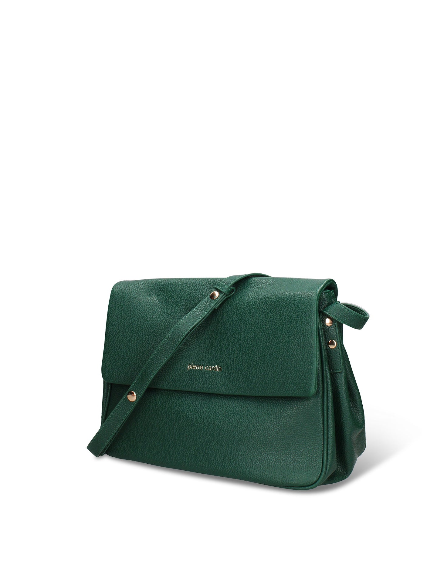 Dunkelgrüne Schultertasche aus veganem Leder