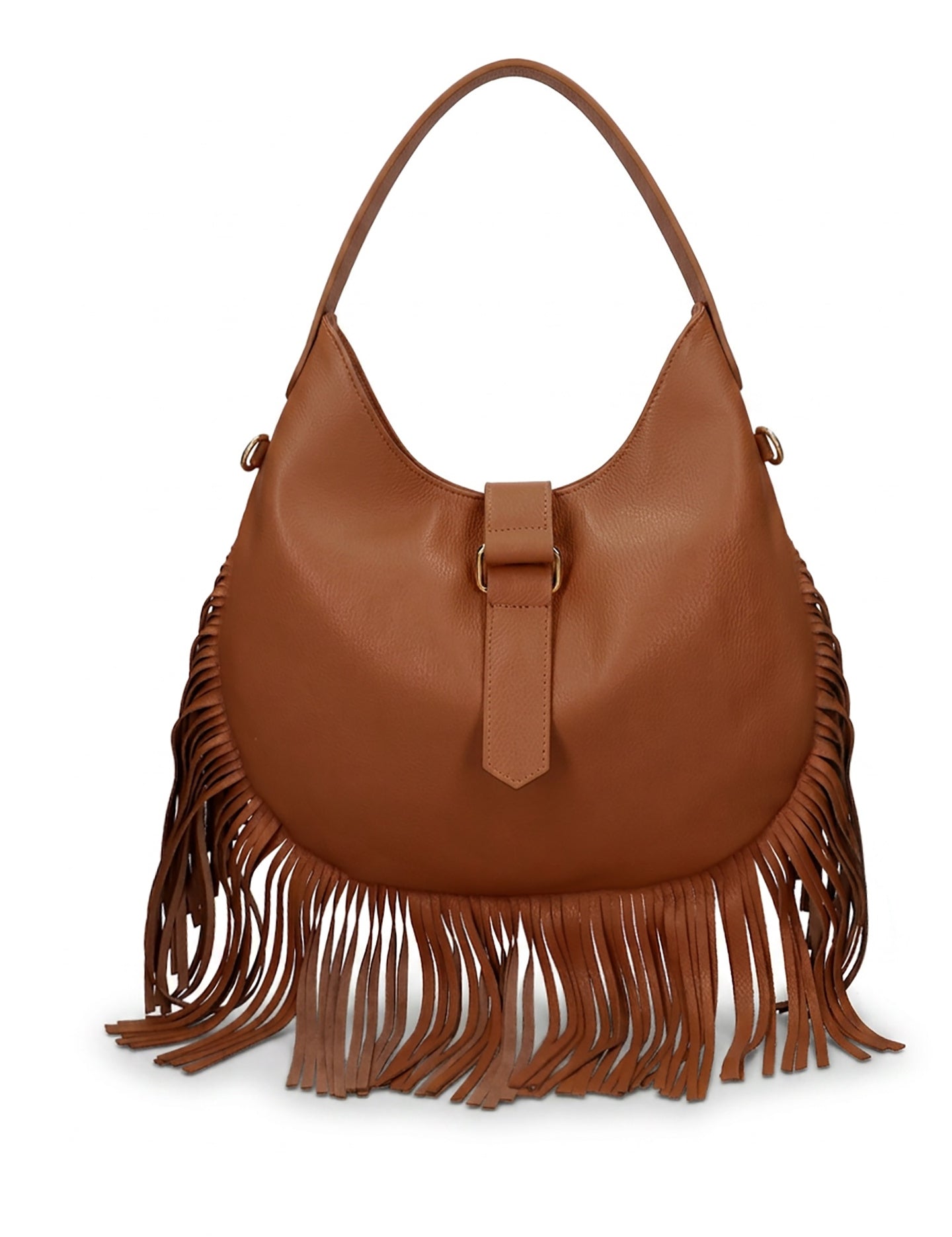 Borsa a Mano in Dollaro Leather Cognac