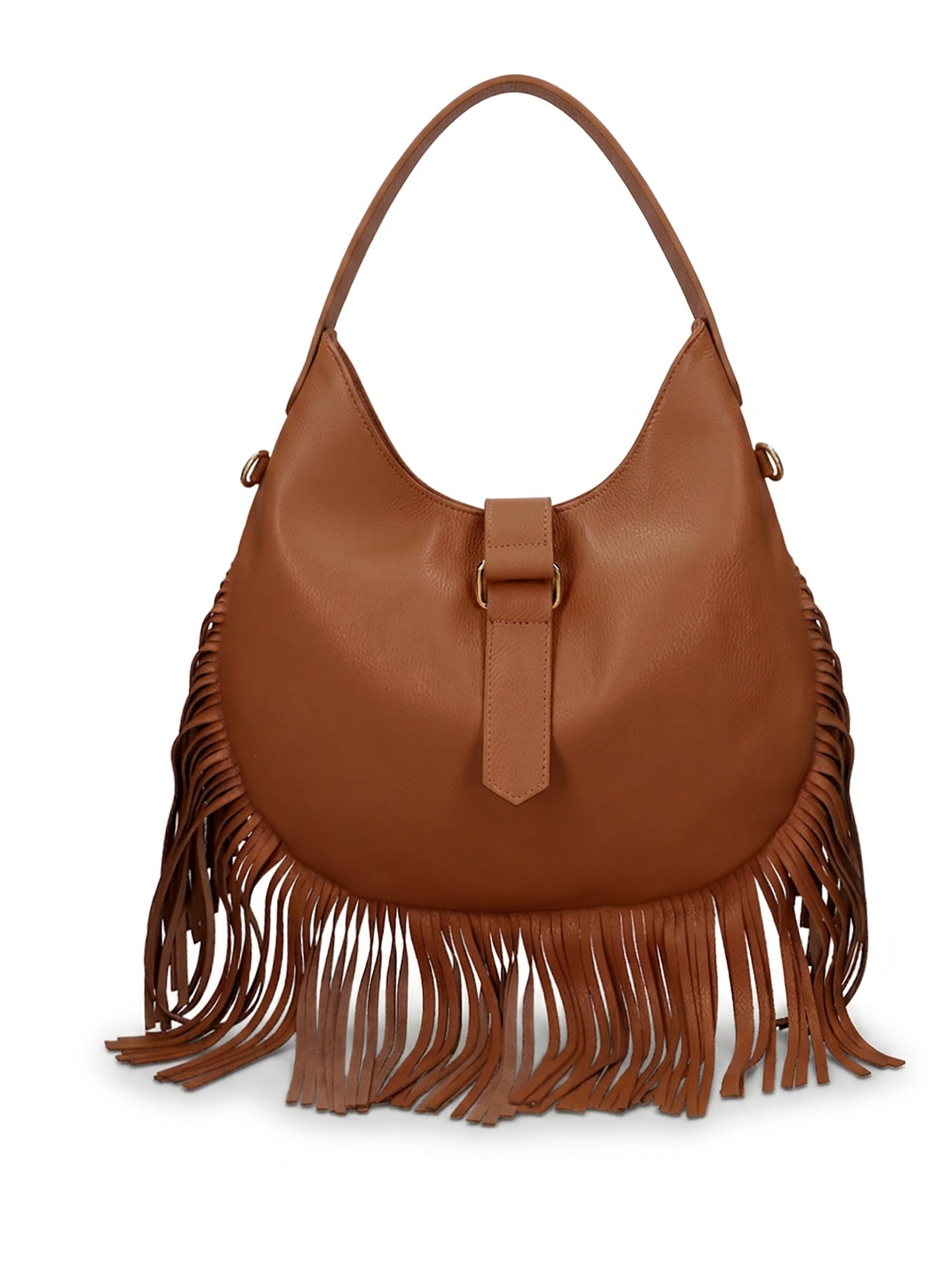 Borsa a Mano in Dollaro Leather Cognac