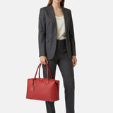 Borsa a spalla in Pelle Vegana Rosso