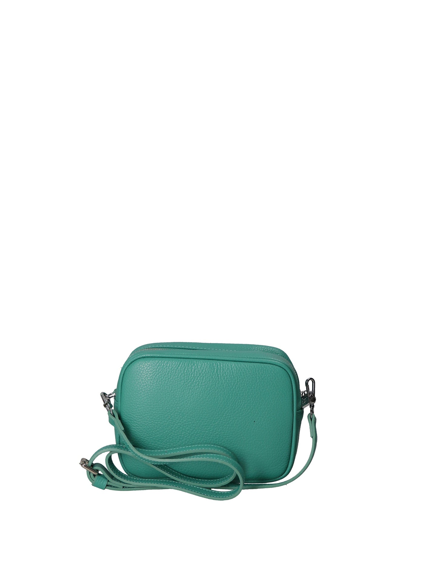 Borsa a Tracolla in Dollaro Leather Turchese